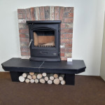 Multi fuel stove on display in showroom